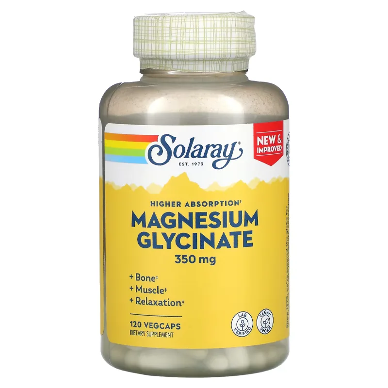 g4re Glycinate de magnésium à haute absorption, 350 mg, 120 capsules – Image 1