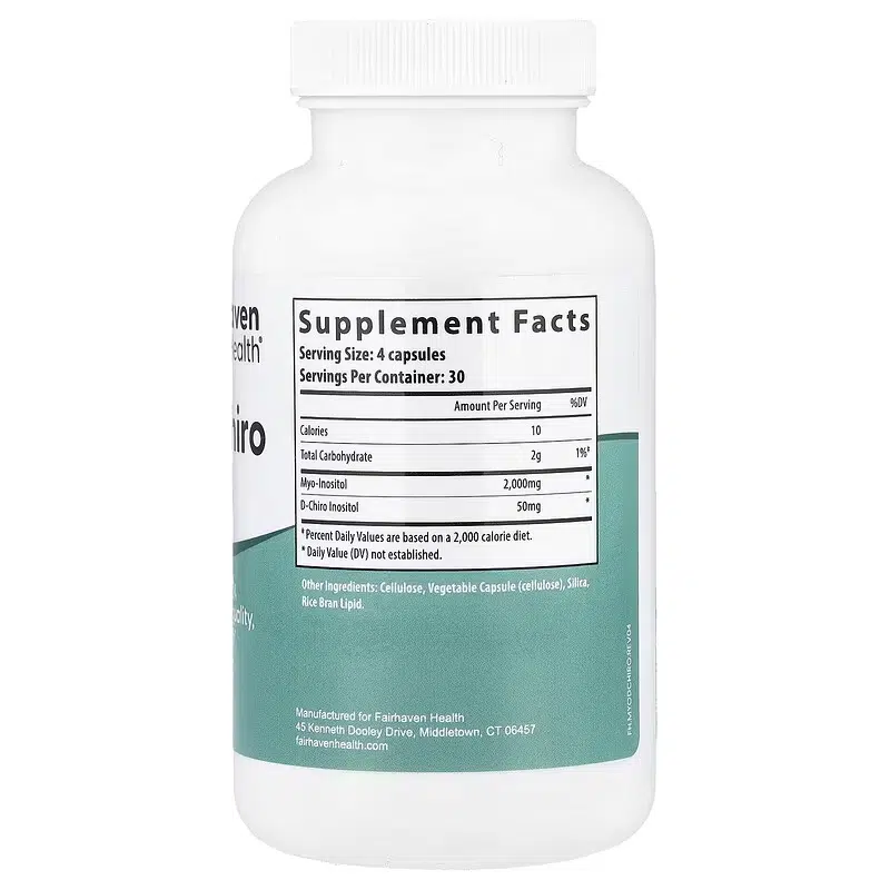 Myo+D-Chiro Inositol, pour femmes et hommes, 120 gélules – Image 2