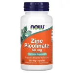Now Foods, Picolinate de zinc, 50 mg, 120 gélules végétariennes
