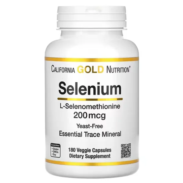 Sélénium, sans levure, 200 mcg, 180 gélules végétariennes