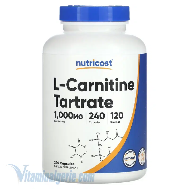 l carnitine algerie Nutricost, Tartrate de L-Carnitine, 1 000 mg, 240 gélules