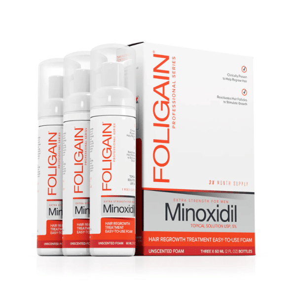 FOLIGAIN® Minoxidil 5 % Mousse Repousse des Cheveux – Homme